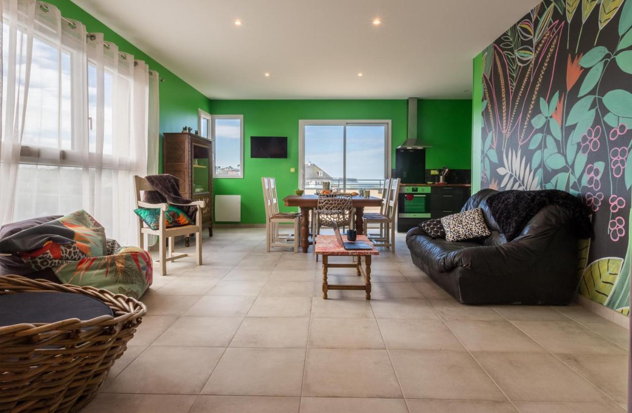 Babord, Appt Avec Terrasse Et Vue Mer Saint-Côme-de-Fresné Eksteriør billede