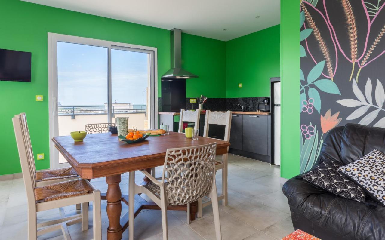 Babord, Appt Avec Terrasse Et Vue Mer Saint-Côme-de-Fresné Eksteriør billede